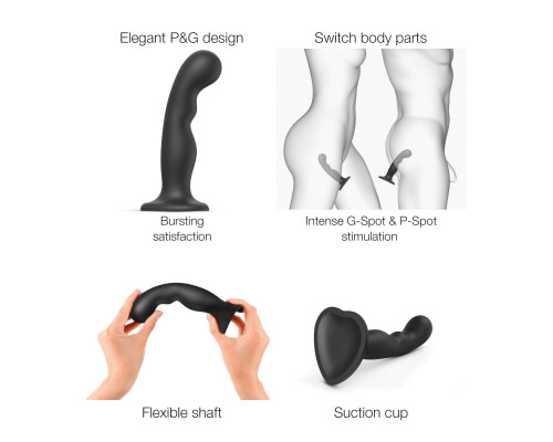 Насадка для страпона Strap-On-Me Dildo Plug P&G Black XL