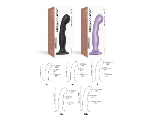 Насадка для страпона Strap-On-Me Dildo Plug P&G Lilas Metallic XL