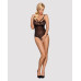 Мереживне боді з доступом Obsessive 818-TED-1 teddy XS/S, чорне