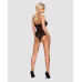 Мереживне боді з доступом Obsessive 818-TED-1 teddy XS/S, чорне