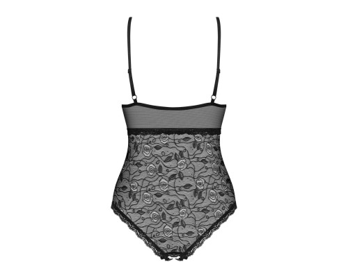 Мереживне боді з доступом Obsessive 818-TED-1 teddy M/L, чорне