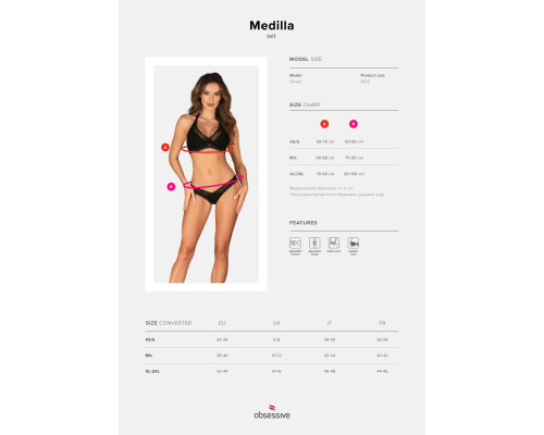 Комплект Obsessive Medilla 2-pcs set M/L