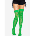 Панчохи з малюнком Leg Avenue 420 Net thigh highs Green