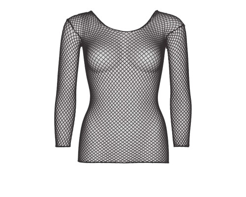 Сітчастий топ Leg Avenue Long Sleeves T-Shiets Black, One Size