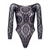 Еротичне боді-бодістокінг Leg Avenue Snap crotch thong back teddy Black S/M