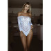 Еротичне боді-бодістокінг Leg Avenue Snap crotch thong back teddy White M/L