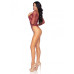 Сітчасте боді зі стразами Leg Avenue Crystalized fishnet bodysuit Burgundy One Size