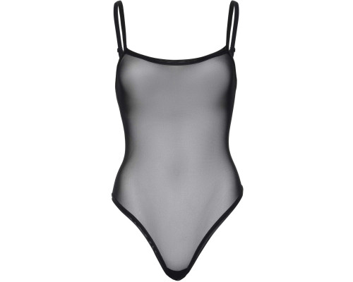 Еротичне боді Leg Avenue Cami bodysuit with thong Black XL, на бретелях