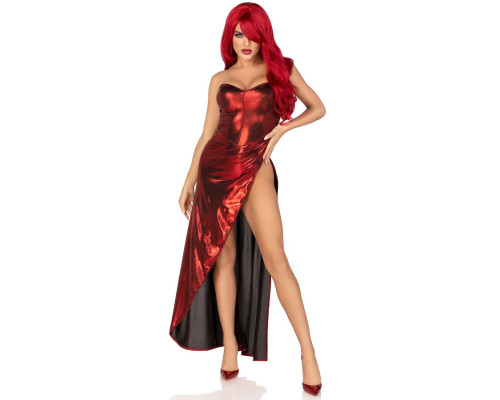 Еротична сукня Leg Avenue Shimmer bodysuit with skirt M