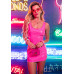 Вінілова мінісукня Leg Avenue Pink vinyl mini dress S, рожева