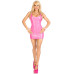 Вінілова мінісукня Leg Avenue Pink vinyl mini dress S, рожева
