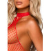Еротичний сітчастий бодістокінг Leg Avenue Racer neck bodystocking Red