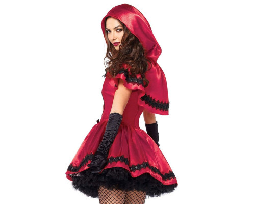 Еротичний костюм Червоної шапочки Leg Avenue Gothic Red Riding Hood S, сукня, накидка