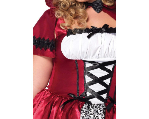 Еротичний костюм Червоної шапочки Leg Avenue Gothic Red Riding Hood 3X–4X, сукня, накидка