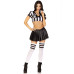 Костюм рефері Leg Avenue Time Out Referee XS, кроп-топ спідниця, свисток