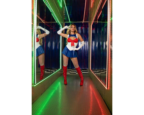 Еротичний костюм Сейлор Мун Leg Avenue Sexy Sailor XS, сукня, рукавички, бант
