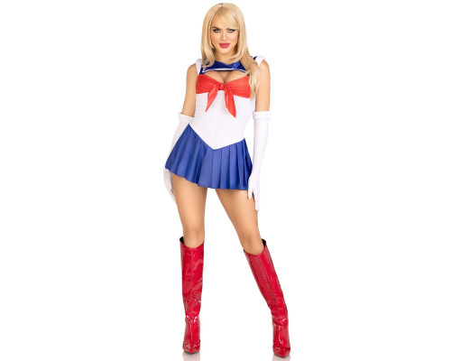 Еротичний костюм Сейлор Мун Leg Avenue Sexy Sailor S, сукня, рукавички, бант