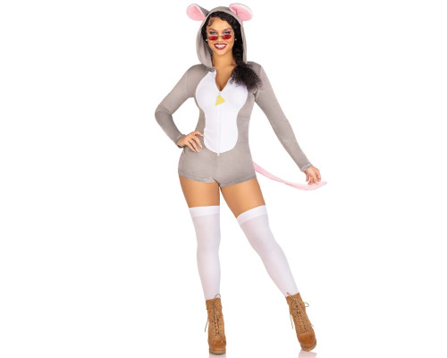 Комбінезон-костюм миші Leg Avenue Comfy Mouse L, з капюшоном