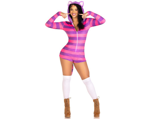 Комбінезон-костюм кішечки Leg Avenue Comfy Cheshire M, з капюшоном