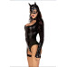 Еротичний костюм кішечки Leg Avenue Fierce Feline M, боді, пояс з підв’язкою, маска кішки