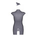 Еротичний костюм стюардеси Obsessive Stewardess 3 pcs grey S/M (м'ята упаковка!!!)