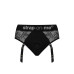 Кружевные трусы для страпона с подвязками для чулок Strap-On-Me DIVA HARNESS - L (мятая упаковка!!!)