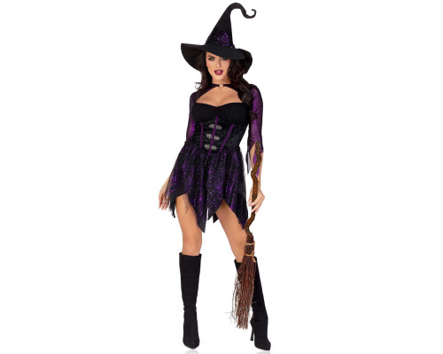 Костюм відьми Leg Avenue Mystical Witch L, сукня, капелюх