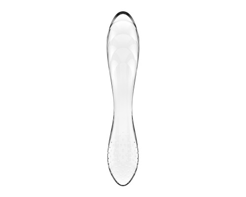 Двосторонній скляний дилдо Satisfyer Dazzling Crystal 1 Transparent, дуже міцний, без стопера