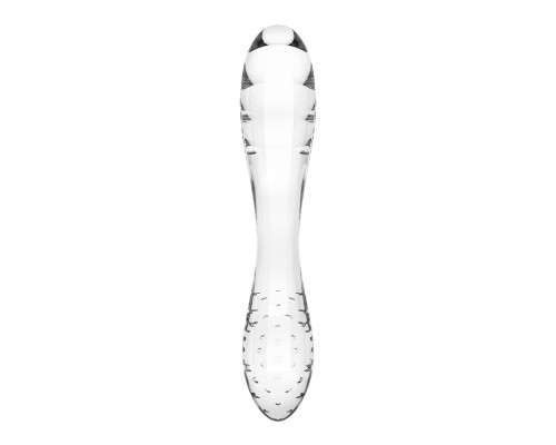 Двосторонній скляний дилдо Satisfyer Dazzling Crystal 1 Transparent, дуже міцний, без стопера