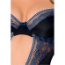Розпродаж!!! Корсет із пажами GISELE CORSET black L/XL — Passion Exclusive, трусики