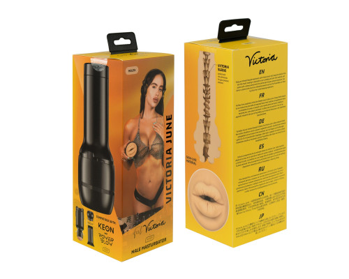 Мастурбатор Kiiroo Feel Victoria June Mouth Stroker PBC, сумісний з PowerBlow і Keon