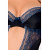Розпродаж!!! Корсет із пажами GISELE CORSET black S/M — Passion Exclusive, трусики