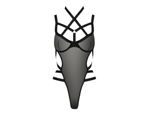 Боді-монокіні Passion Exclusive HAGAR BODY S/M, black