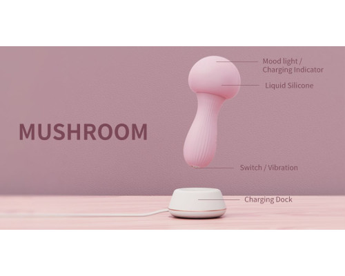Вібромасажер Otouch MUSHROOM Pink, 7 режимів, функція нічника, технологія «старт-стоп»