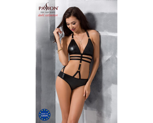 Боді монокіні під латекс Passion Exclusive LAMIS BODY L/XL, black