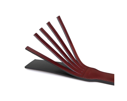 Двосторонній паддл Liebe Seele Wine Red Spanking Paddle, натуральна шкіра