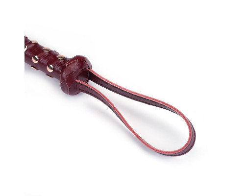 Флогер Liebe Seele Wine Red Studded Flogger, натуральна шкіра