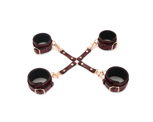 Шкіряна хрестовина Liebe Seele Wine Red Hogtie