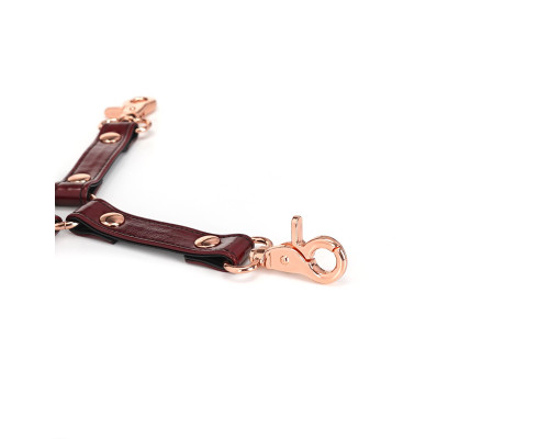 Шкіряна хрестовина Liebe Seele Wine Red Hogtie