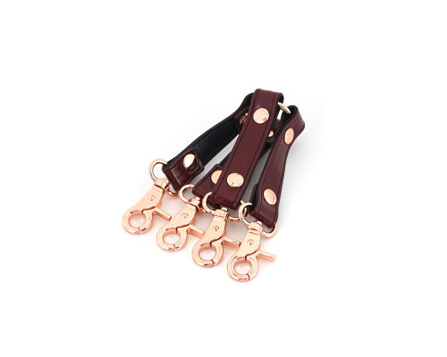 Шкіряна хрестовина Liebe Seele Wine Red Hogtie