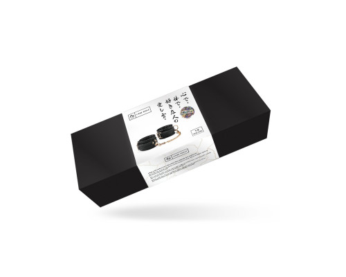 Наручники з ланцюжком Liebe Seele Black Organosilicon Wrist Cuff, екошкіра
