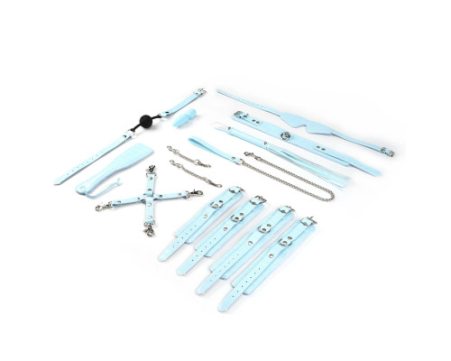 БДСМ-набір для початківців Liebe Seele Macaron 9pcs Bondage Kit-Mint, 9 предметів, мініванд