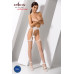 Сітчасті панчохи-стокінги Passion S011 One Size, White, імітація гартерів, відкритий доступ