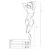 Сітчасті панчохи-стокінги Passion S011 One Size, White, імітація гартерів, відкритий доступ