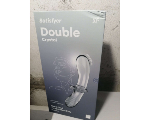 Дилдо Satisfyer Double Crystal (Transparent) (м'яте паковання!!!)