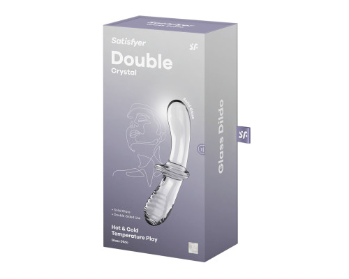 Дилдо Satisfyer Double Crystal (Transparent) (м'яте паковання!!!)