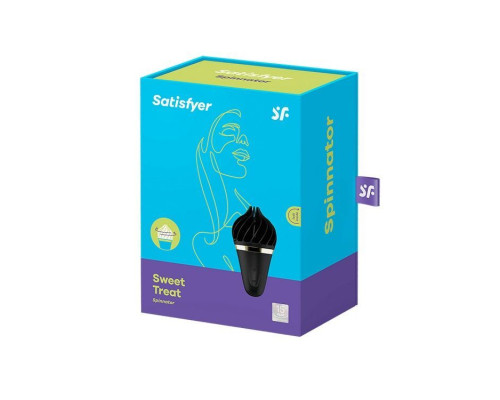 Мороженка спиннатор Satisfyer Lay-On - Sweet Treat Black/Gold (мятая упаковка!!!)