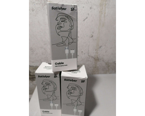 Зарядка (запасний кабель) для іграшок Satisfyer USB charging cable White (м'яте паковання!!!)