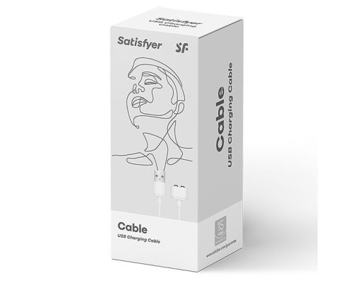 Зарядка (запасний кабель) для іграшок Satisfyer USB charging cable White (м'яте паковання!!!)
