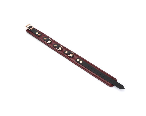 Ошейник с поводком Liebe Seele Wine Red Collar and Leash (мятая упаковка!!!)
